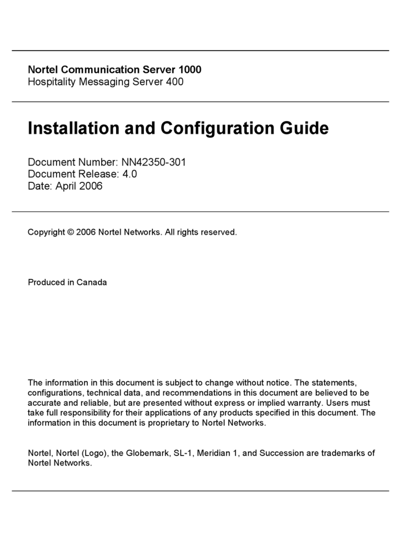 Nortel HMS400 Manuel de l'opérateur