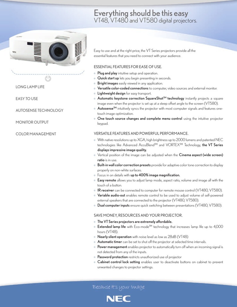 NEC VT48 Series Manuel utilisateur