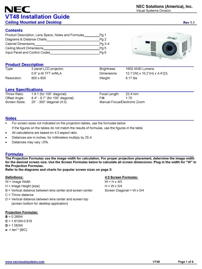 NEC VT48 Series Manuel utilisateur