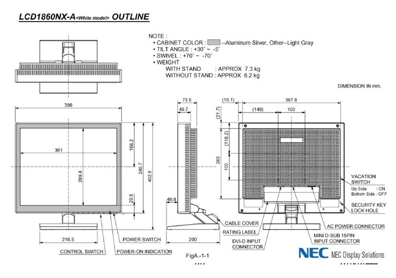 NEC NEC MultiSync LCD1860NX  LCD1860NX LCD1860NX Guide de l'utilisateur