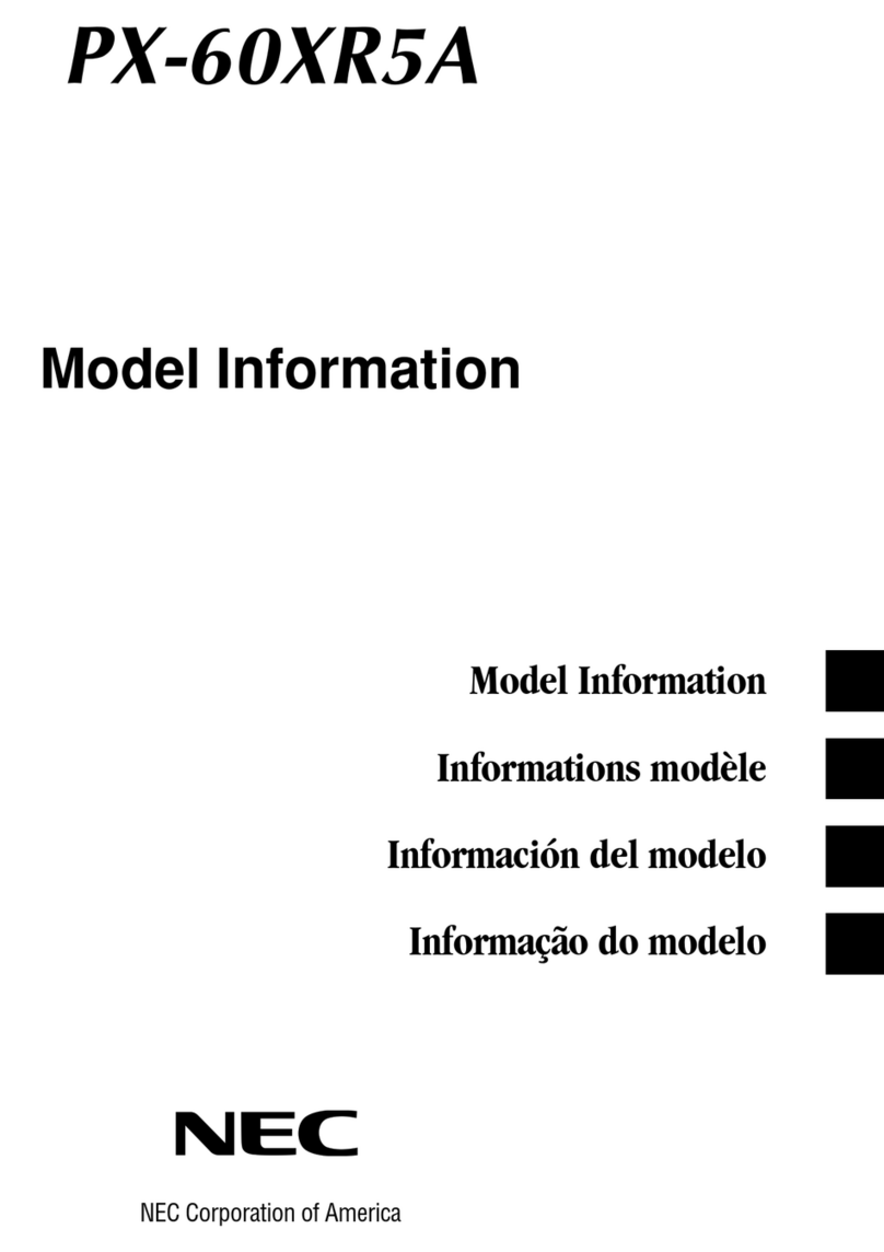 NEC PlasmaSync 60XR5A Manuel utilisateur