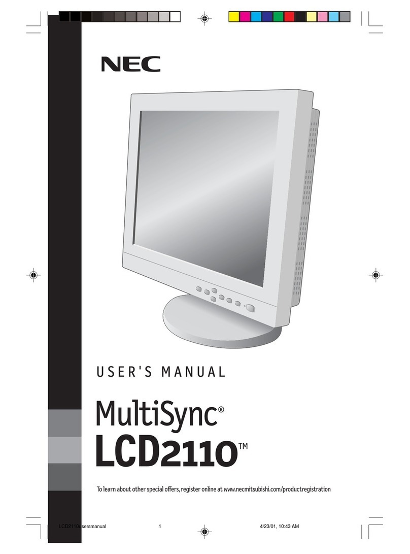 NEC NEC MultiSync LCD2110  LCD2110 LCD2110 Manuel utilisateur
