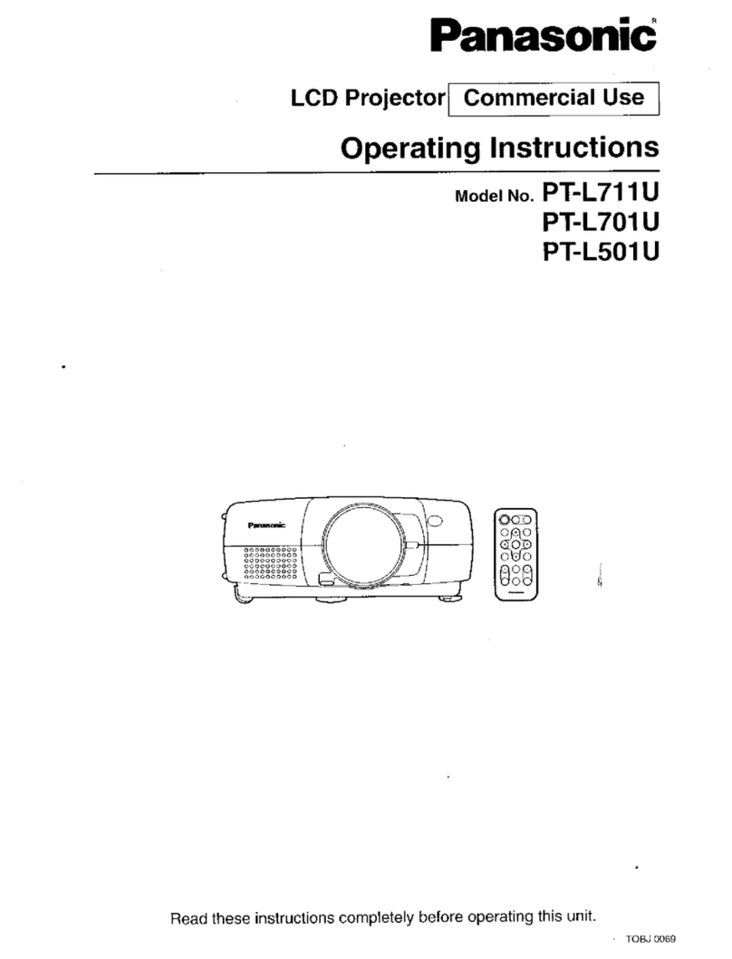 Panasonic PTL501U - LCD PROJECTOR Manuel utilisateur