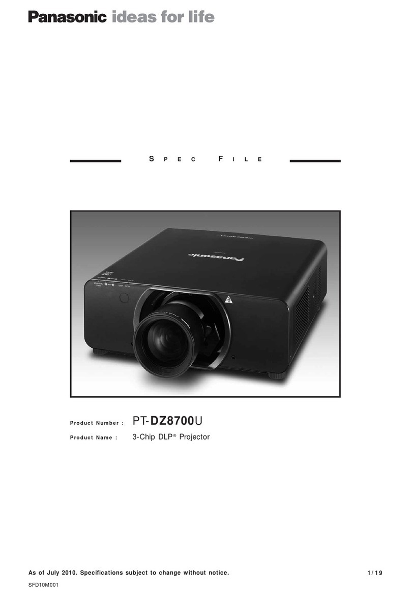 Panasonic PTDZ8700U - DLP PROJECTOR Manuel utilisateur