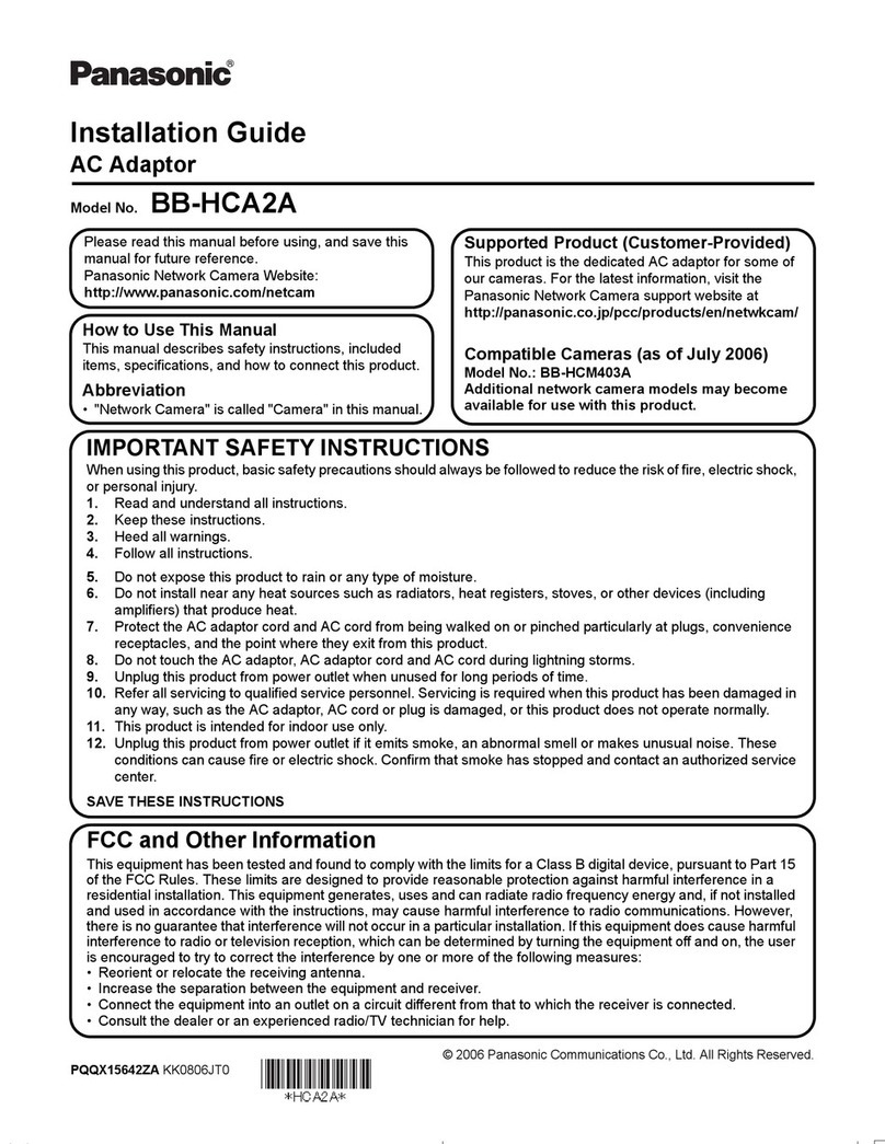 Panasonic BB-HCM403A Manuel utilisateur