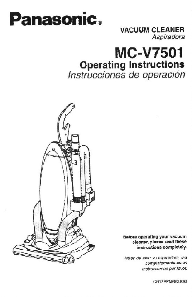 Panasonic MCV7501 - UPRIGHT VACUUM Manuel utilisateur Panasonic MCV7501 - UPRIGHT VACUUM Manuel utilisateur