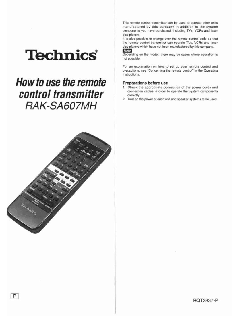 Technics RAK-SA607MH Mode d'emploi Technics RAK-SA607MH Mode d'emploi