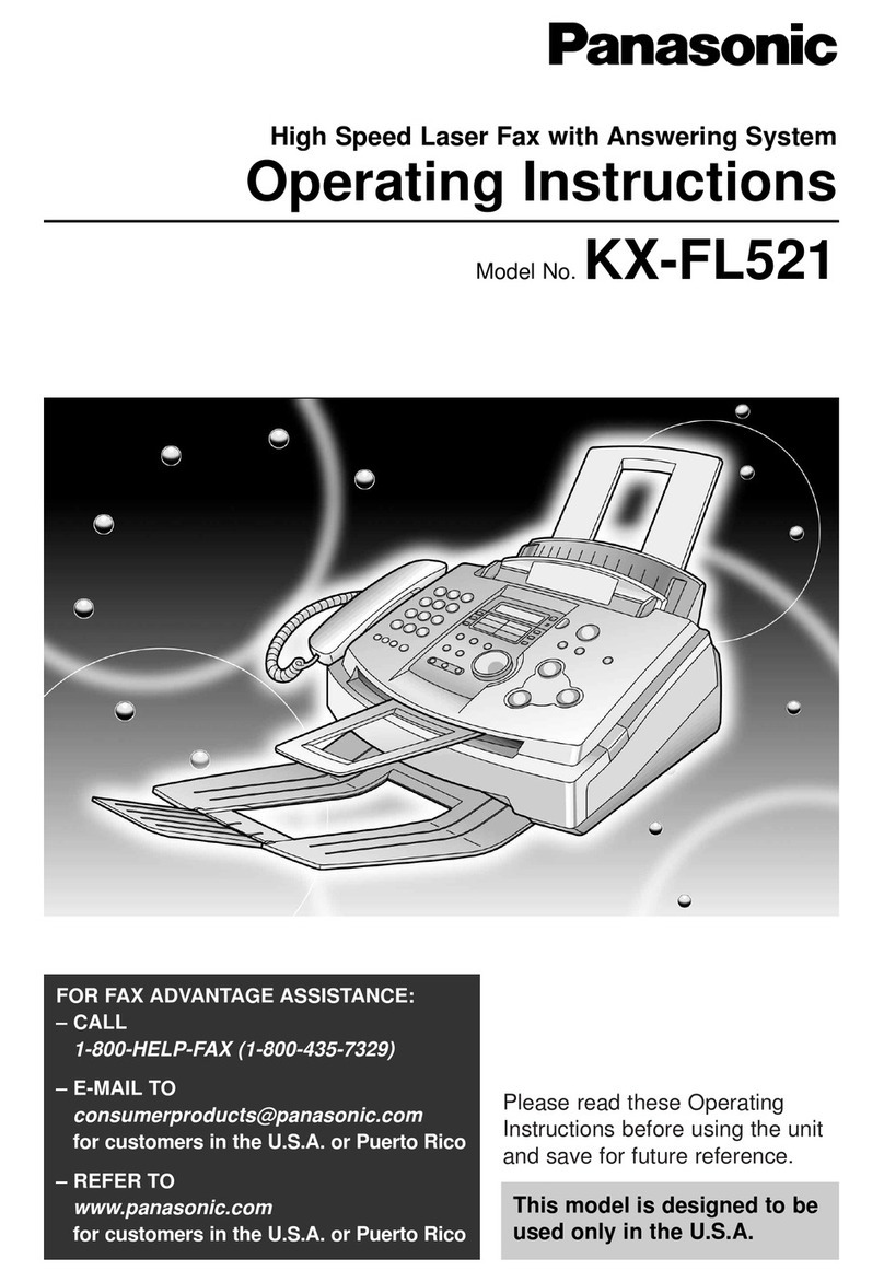 Panasonic KX-FL521 - B/W Laser - Fax Manuel utilisateur Panasonic KX-FL521 - B/W Laser - Fax Manuel utilisateur