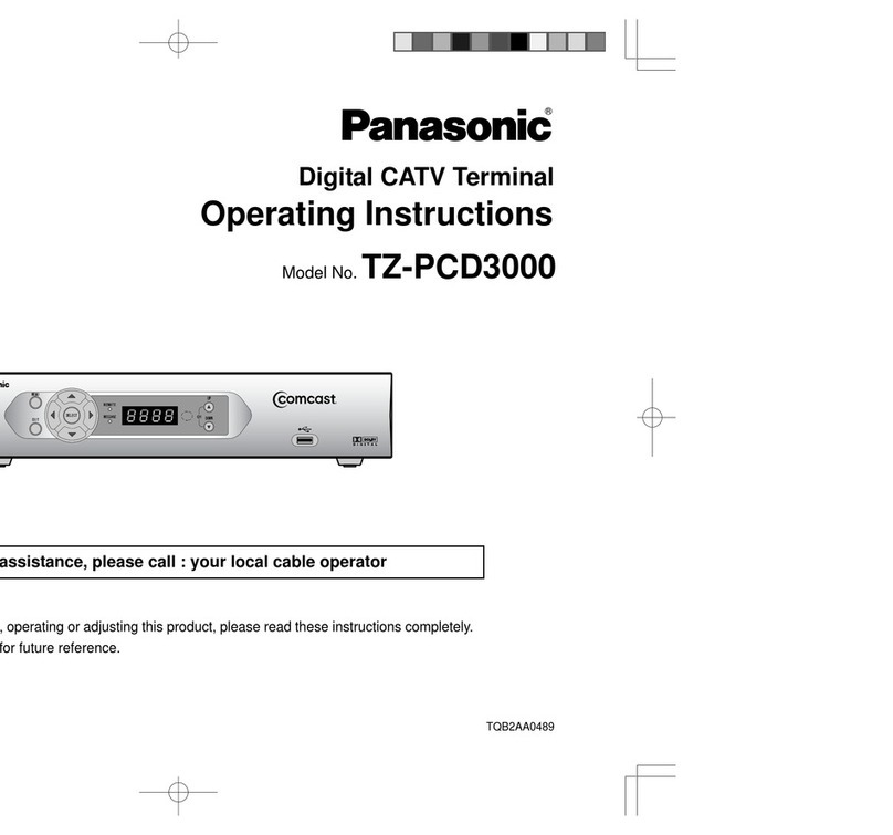 Panasonic Comcast TZ-PCD3000 Manuel utilisateur