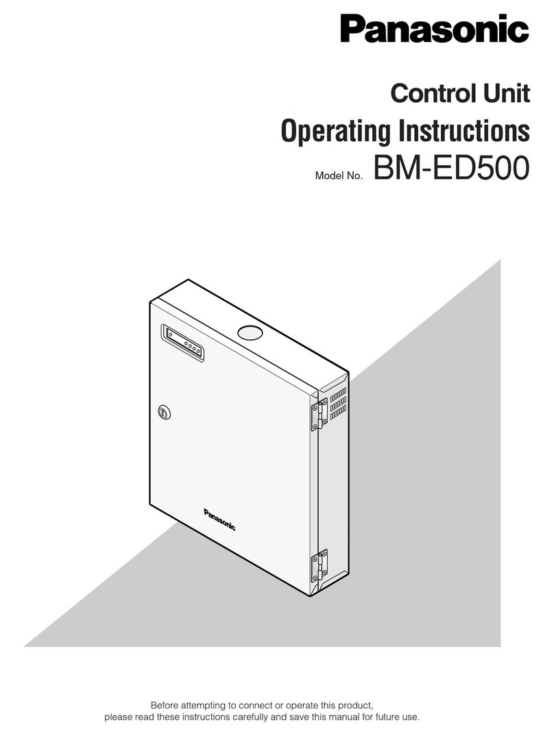 Panasonic BMED500 - CAMERA CONTROL UNIT Manuel utilisateur