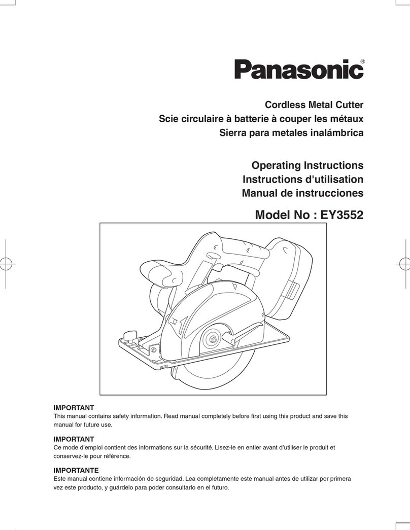 Panasonic EY3552 - 18V METAL SAW Manuel utilisateur