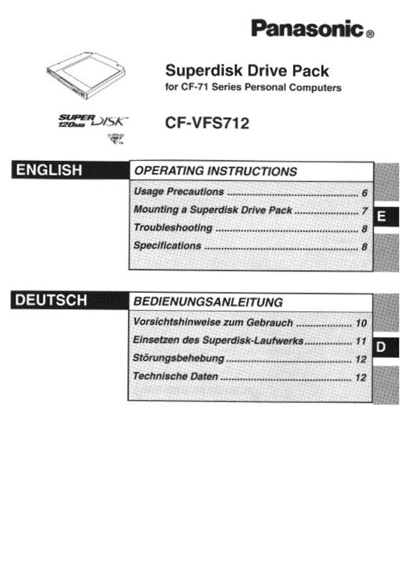Panasonic CFVFS712W - SUPERDISK DRIVE Manuel utilisateur Panasonic CFVFS712W - SUPERDISK DRIVE Manuel utilisateur