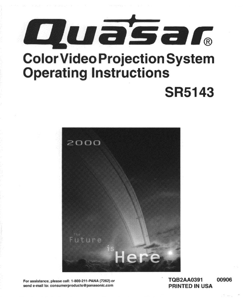 Quasar SR5143B - 51" PROJECTION TV Manuel utilisateur