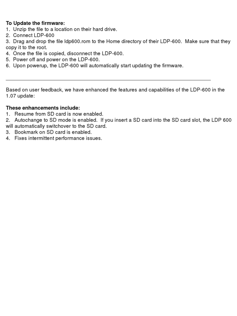 Lexar LDP-600 Manuel d'utilisation et d'entretien
