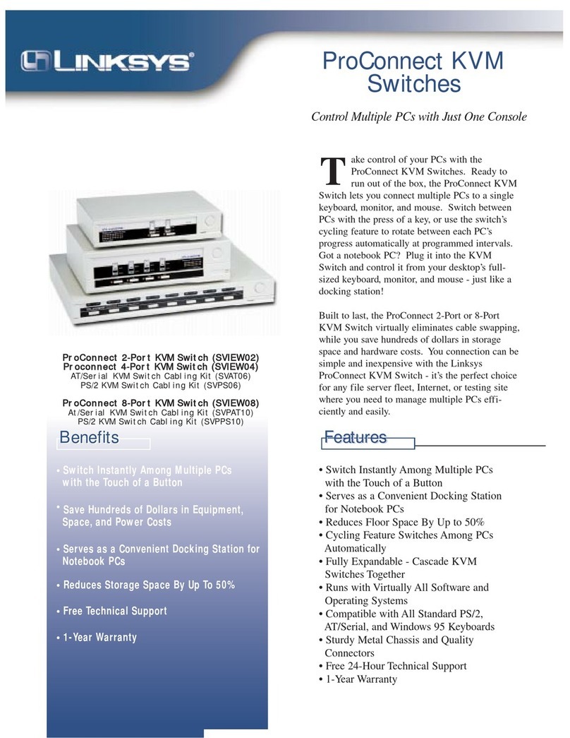Linksys SVIEW04 - ProConnect CPU Switch KVM Manuel utilisateur Linksys SVIEW04 - ProConnect CPU Switch KVM Manuel utilisateur