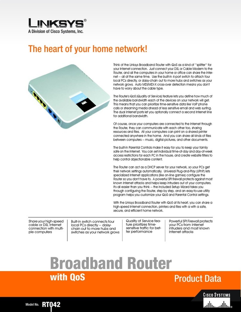 Linksys RT042 - Broadband Router With QoS Manuel d'utilisation