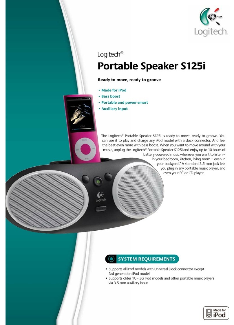 Logitech S125i Manuel utilisateur Logitech S125i Manuel utilisateur