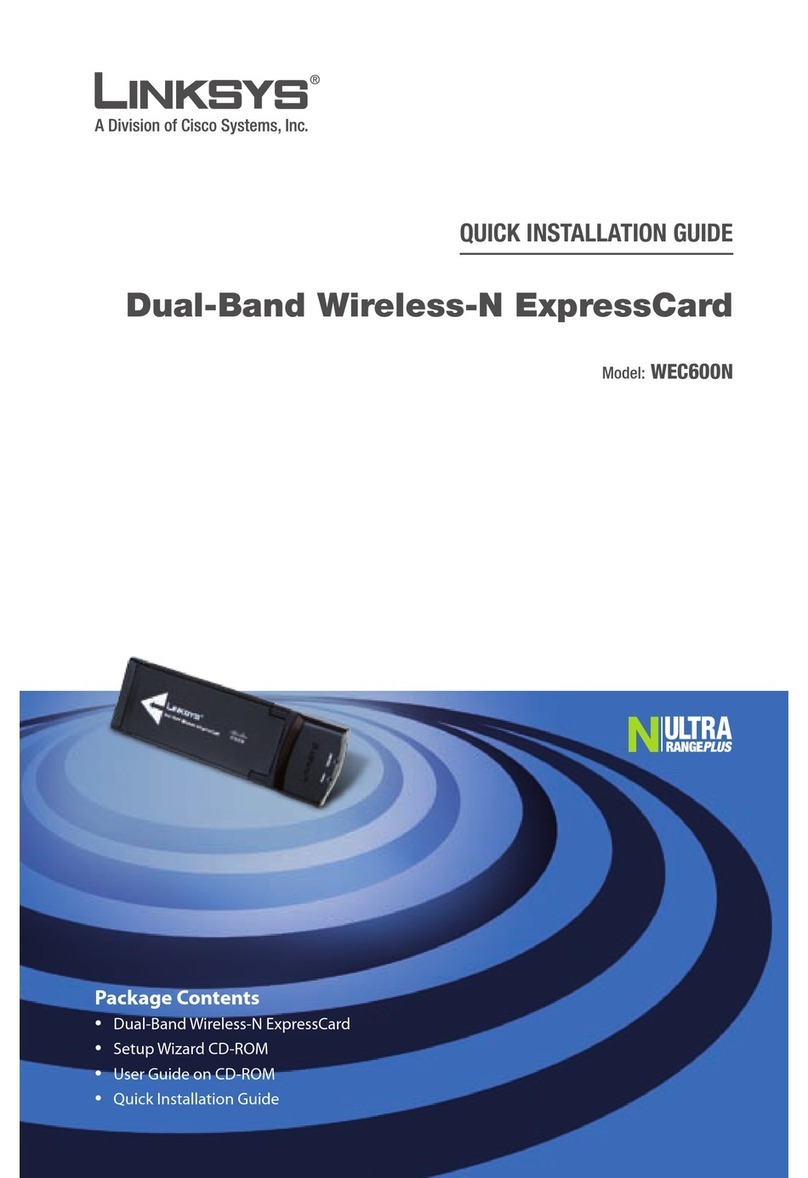 Linksys WEC600N - Dual Band Wireless-N Ultra RangePlus... Manuel utilisateur Linksys WEC600N - Dual Band Wireless-N Ultra RangePlus... Manuel utilisateur