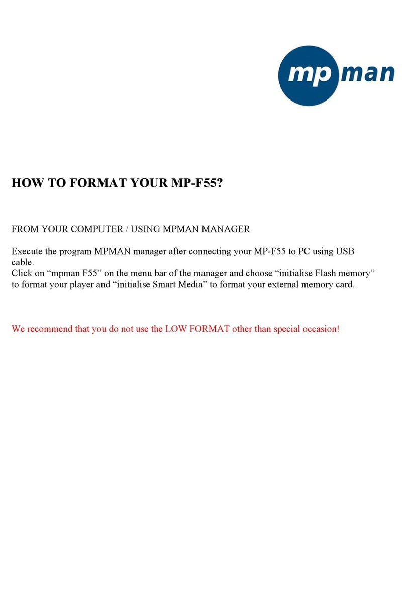 MP-Man MP-F55 Manuel MP-Man MP-F55 Manuel