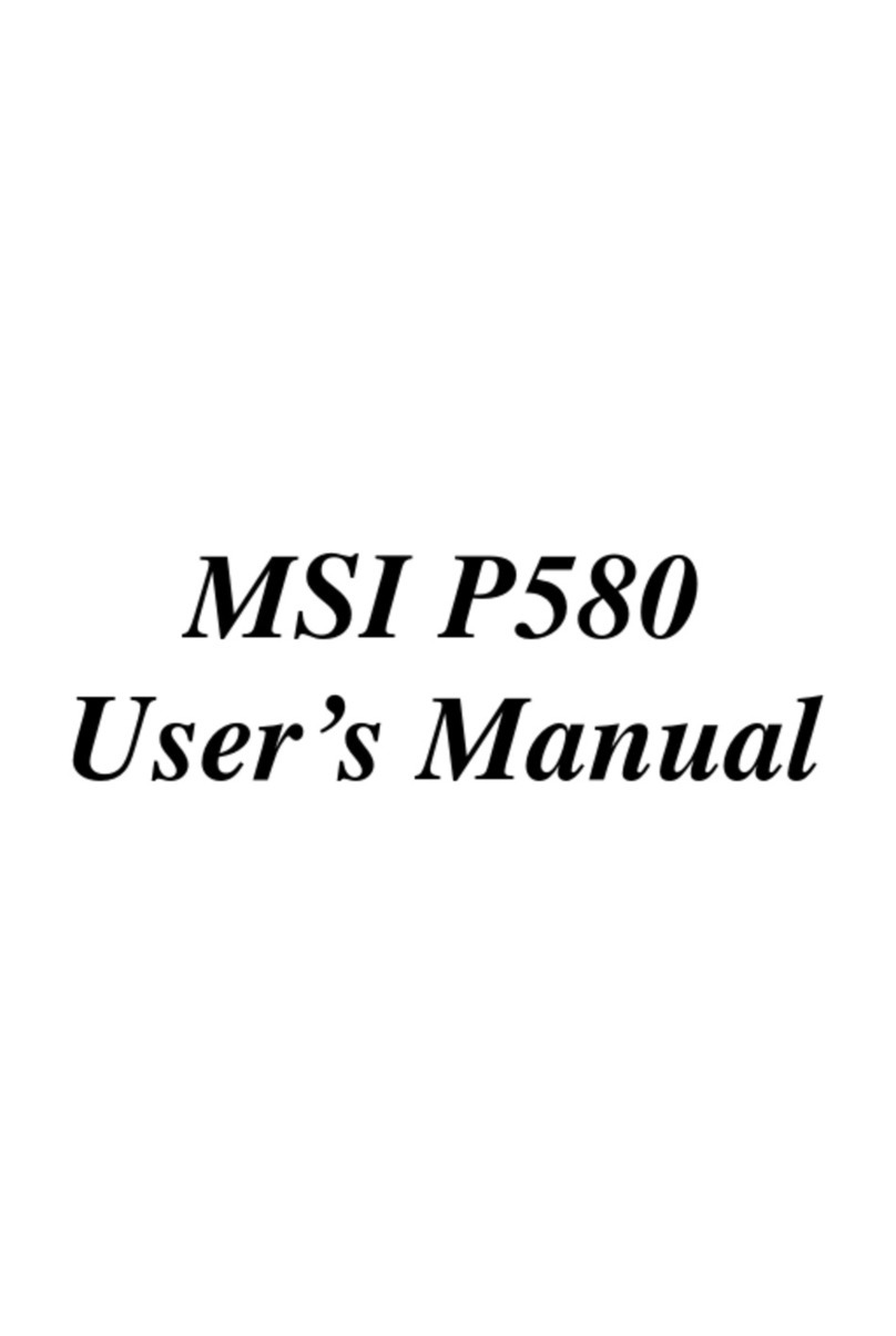 MSI P580 Manuel utilisateur MSI P580 Manuel utilisateur