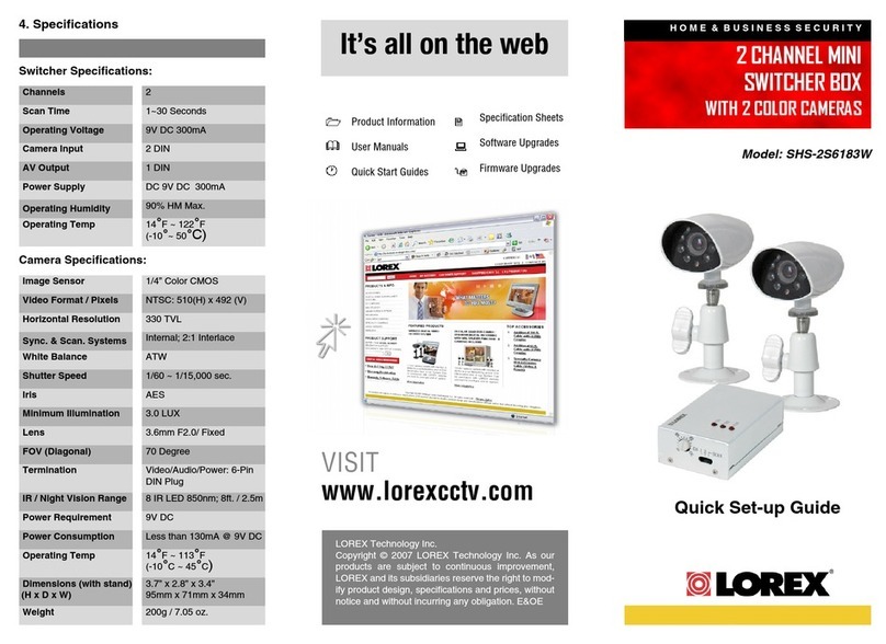 Lorex SHS-2S6183W Manuel utilisateur