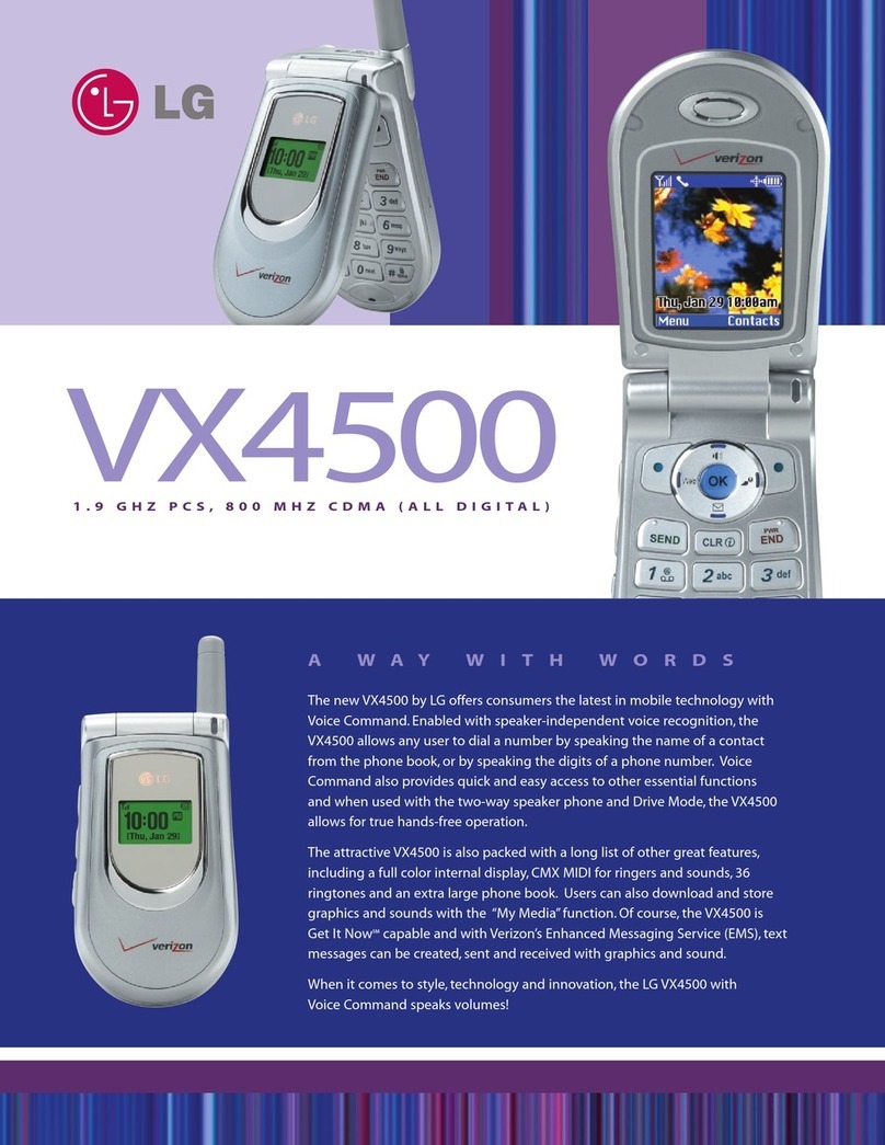 LG VX4500 Manuel utilisateur LG VX4500 Manuel utilisateur