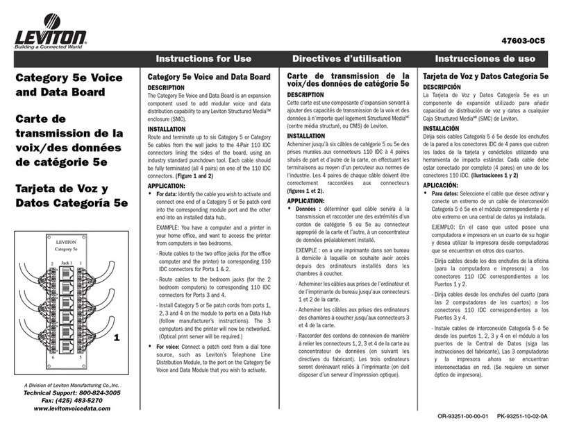 Leviton 47603-0C5 Manuel utilisateur