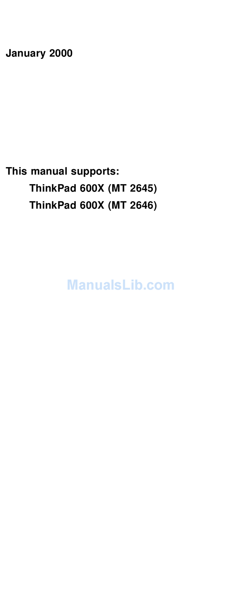 IBM ThinkPad 600X? Manuel du propriétaire