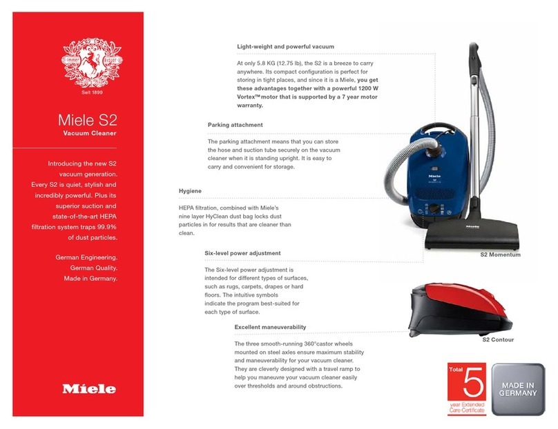 Miele S2180 Manuel utilisateur