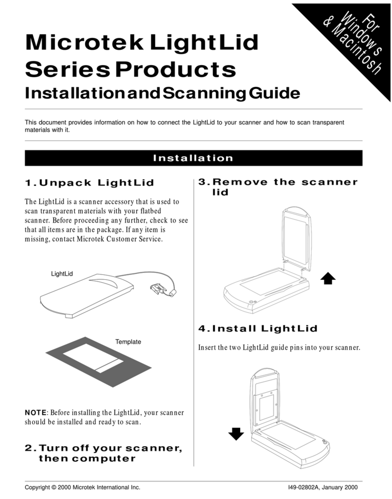Microtek LightLid EL Manuel utilisateur Microtek LightLid EL Manuel utilisateur