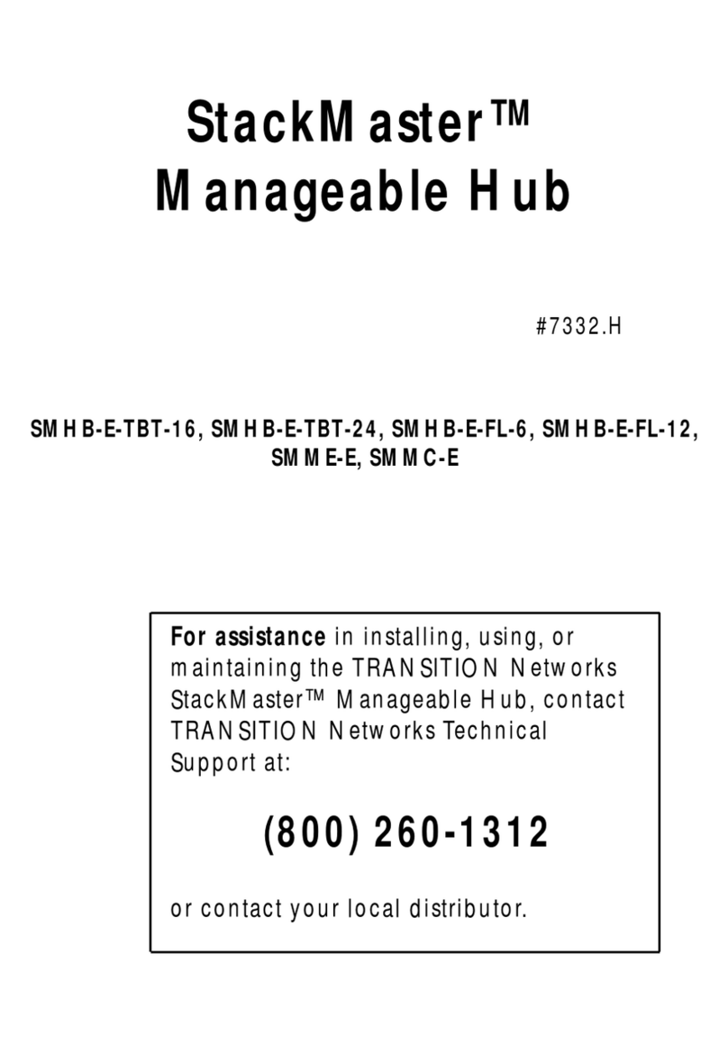 Transition Networks StackMaster SMHB-E-FL-12 Manuel utilisateur