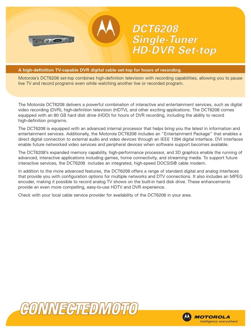 Motorola DCT6208 Manuel utilisateur
