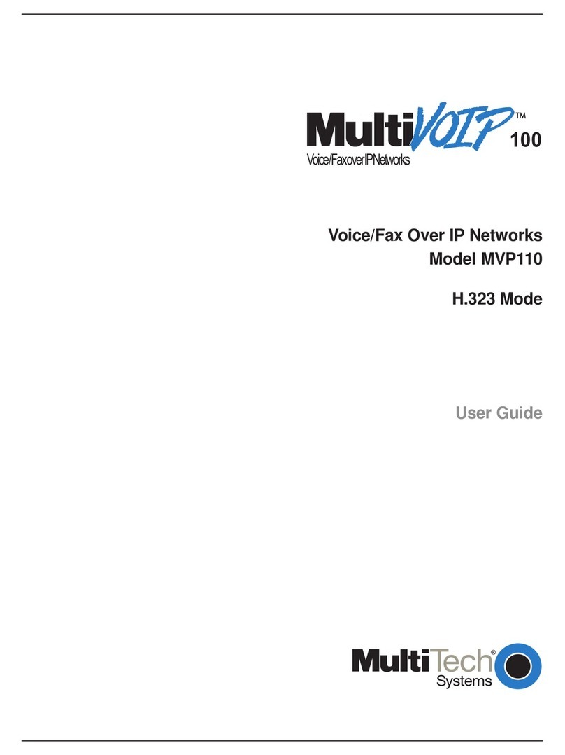 Multitech MultiVOIP 100 (MVP110 Manuel utilisateur