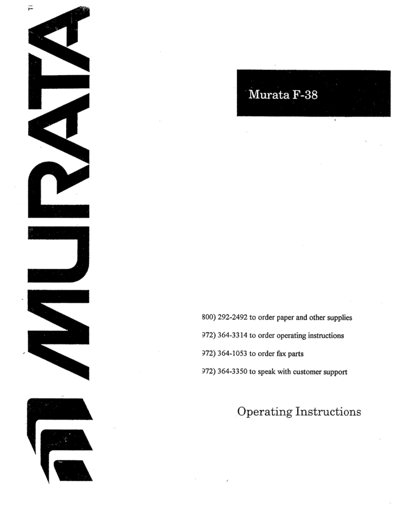 Murata F-38 Manuel utilisateur