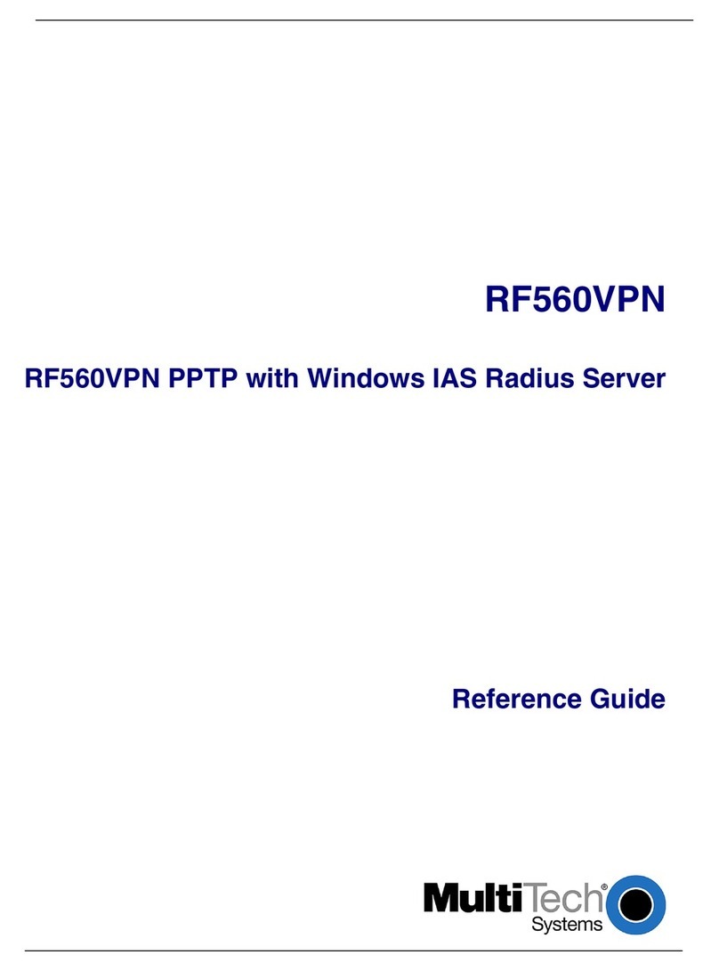 Multitech RouteFinder RF560VPN Manuel utilisateur