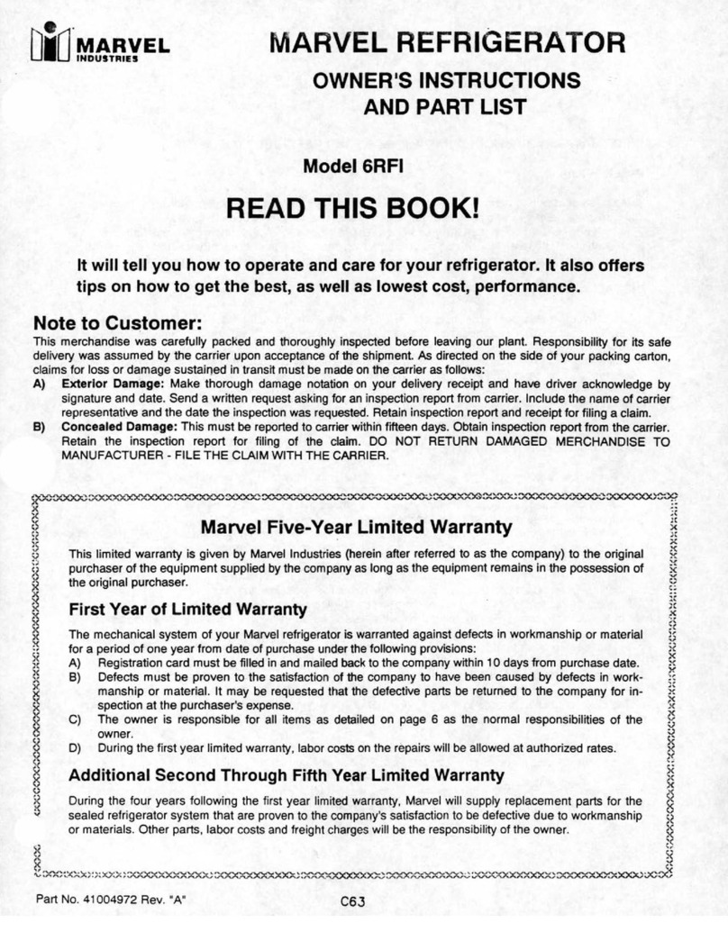 Marvel 6RFI Manuel utilisateur