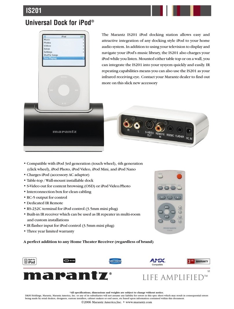 Marantz IS201 Manuel utilisateur