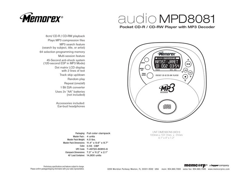 Memorex MPD8081 Manuel utilisateur