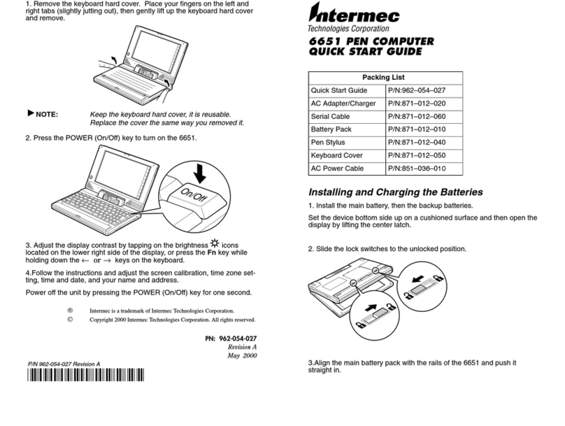 Intermec 6651 Manuel utilisateur Intermec 6651 Manuel utilisateur