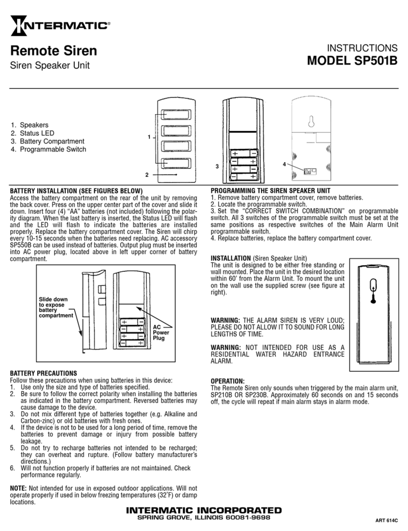 Intermatic SP501B Manuel utilisateur