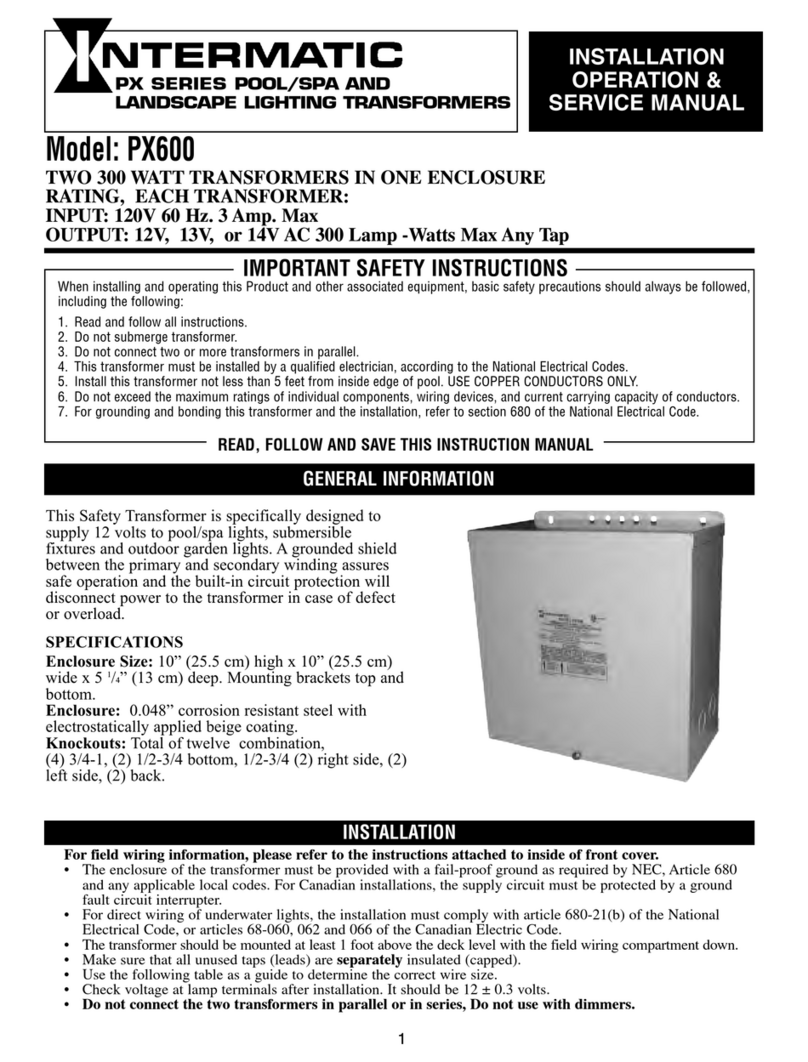 Intermatic PX600 Manuel