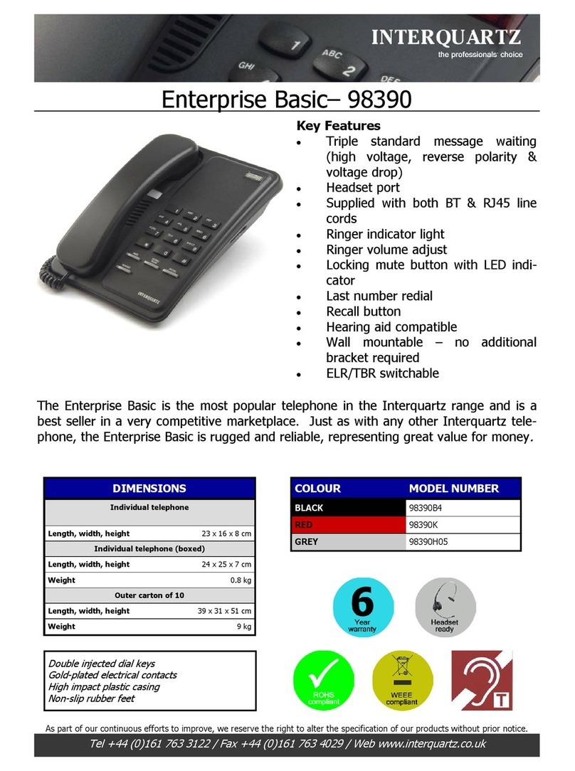 Interquartz Enterprise 98390 Manuel utilisateur