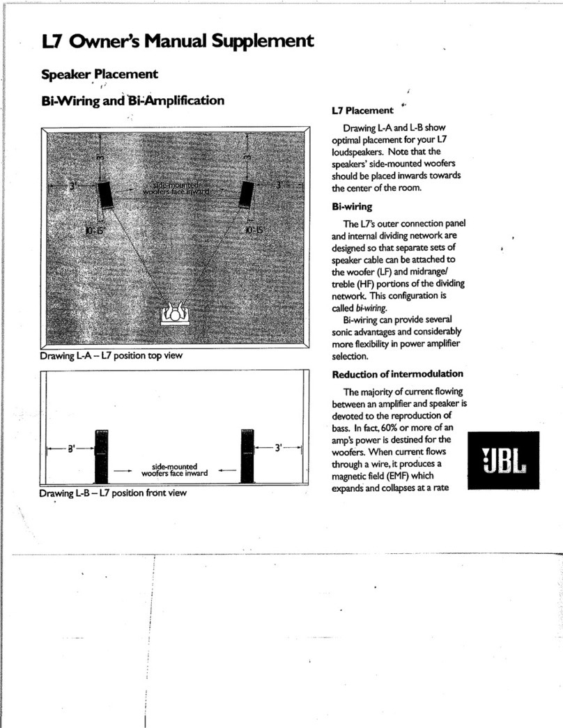 JBL L7 Guide de configuration