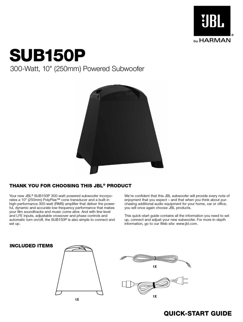 JBL SUB150P Manuel utilisateur