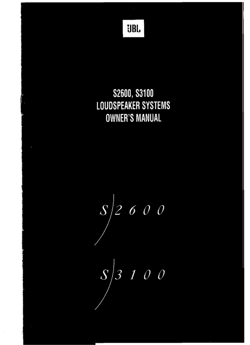 JBL S2600 Manuel utilisateur JBL S2600 Manuel utilisateur