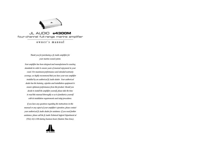 JL Audio E4300M Manuel utilisateur
