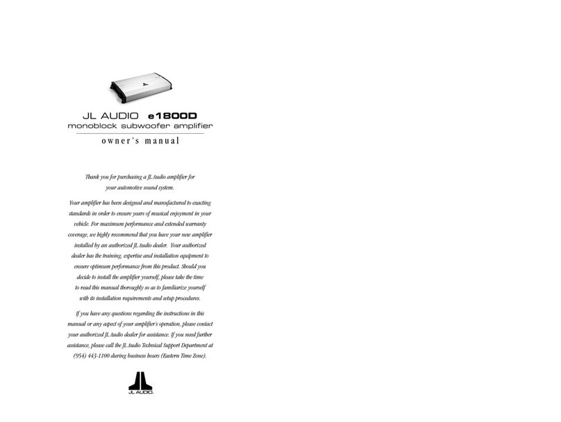 JL Audio E1800D Manuel utilisateur