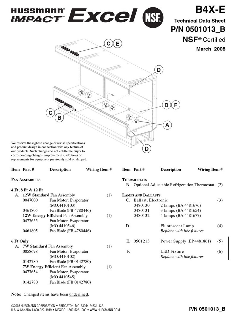 Hussmann IMPACT Excel B4X-E Mode d’emploi Hussmann IMPACT Excel B4X-E Mode d’emploi