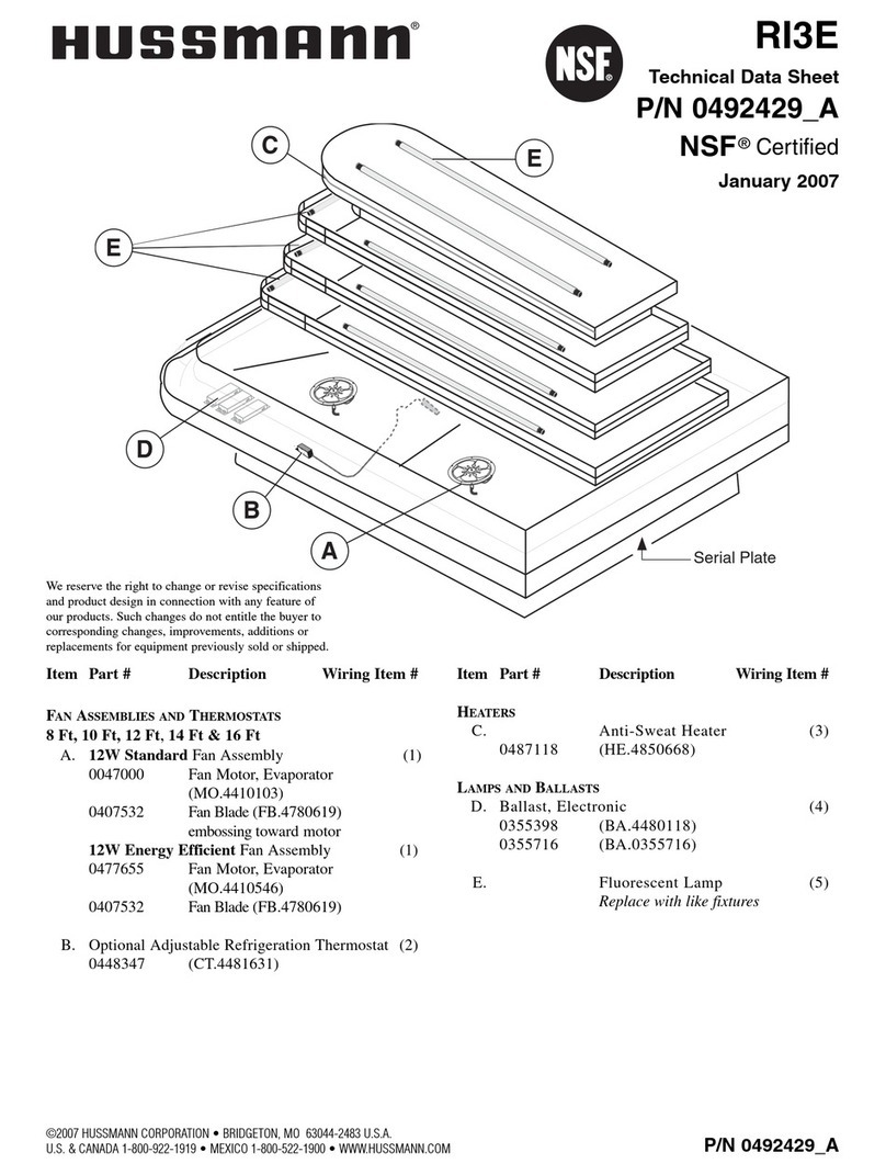 Hussmann RI3-E Mode d’emploi Hussmann RI3-E Mode d’emploi