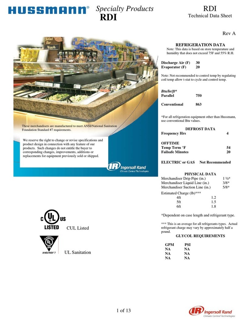 Hussmann RDI Mode d’emploi Hussmann RDI Mode d’emploi